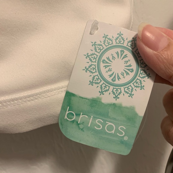 Brisas Solid White Athletic Sport Bra Size 1X - Picture 3 of 3